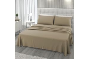 L'ANTICO ARCOLAIO - Completo Lenzuola Matrimoniali Made in Italy, Microfibra Anallergica, Set Lenzuola Matrimoniale (1 Lenzuolo Sotto con Angoli Elastici, 1 Lenzuolo Sopra, 2 Federe)