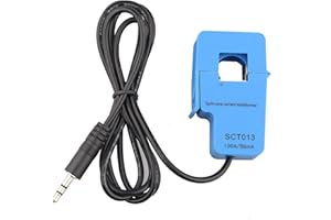 HALJIA 100A SCT-013-000 Trasformatore di Corrente AC a Nucleo Diviso con Sensore non Invasivo per Arduino (100A 50mA)