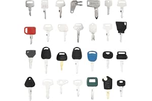 28 stycken tändningsnyckelset, ersättning tändningsnyckel byggmaskiner nyckel traktor tillbehör universal byggmaskiner motor excavator konstruktion maskin