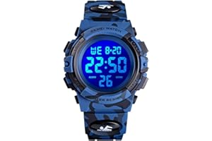 Dayllon Niños Relojes para Niños Deportes al Aire Libre 50M Impermeable Relojes Electrónicos 12/24 H Alarma Reloj Cronómetro/Calendario/Fecha Niño Niña Reloj de Pulsera