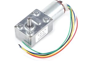 ‎CCYLEZ Hochdrehmoment Schneckengetriebemotor, Getriebe Motor Geschwindigkeitsreduzierung Motor,Hohem Drehmoment DC Motor mit Encoder Stark Selbstverriegelung 10/20/30/40 / 100RPM