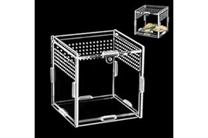 DAOOZHU Futterbox für Reptilien ( ), Acryl-Terrarium, Mini-Terrarium, Schneckenterrarium, geeignet für Springspinnen, Eidechsen, Schnecken, Kakerlaken