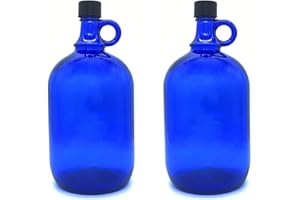 SELECTION ·1948 · ALBERTS · PREMIUM ALBERT PFÄFFLE 2X Glasballon blau 2 Liter, Henkelflasche aus Blauglas inkl. Handschraubverschluss PP31,5 (VPE 2 Stück)