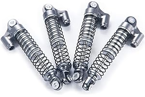 RCBOYZ Amortiguador Ajustable de 56 mm Amortiguador RC ensamblado para Piezas de Coche trepador de Control Remoto TRX4M 1/18, Gris