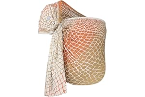 Hoppediz Ring-Sling, Baby-Tragetuch ab Geburt, 100 % kbA-Baumwolle, Design Darwin creme