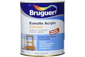 Bruguer - Esmalte Acrlico Satinado Laca Acrylic Blanco Permanente 750 Ml