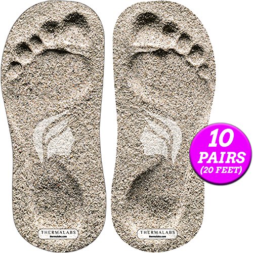 Parches de Goma para Pie para autobronceado, 10 pares de adhesivos desechables. 20 Unidades