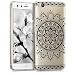 Produktbild kwmobile Hülle für ZTE Nubia Z11 mini s - TPU Silikon Backcover Case Handy Schutzhülle - Cover klar Aztec Blume Design Schwarz Transparent