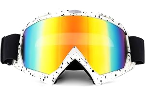 BIBIRE Lunettes de moto,lunettes d'équitation Anti-buée Anti-poussière Pour Activités Extérieures Goggles Lunettes De Protection Pour moto tout-terrain, enduro, VTT, motocross, ATV MX