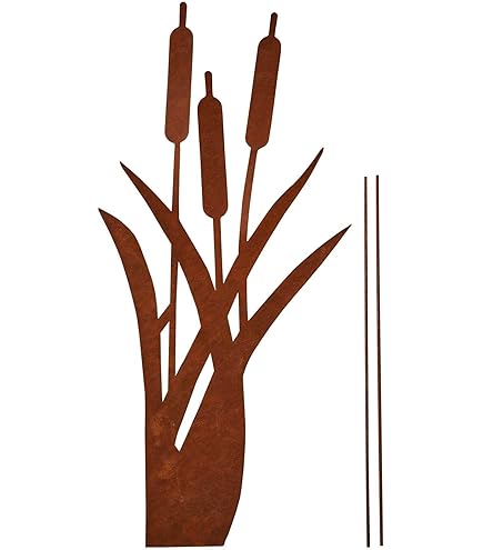 Adorno Exterior Metal Pátina Natural Juego De 2 Tapones Decorativos Bornhöft - Aspecto Oxidado, Forma De Cardo, Para Jardín O Macetas Decoración Jardín Oxidada