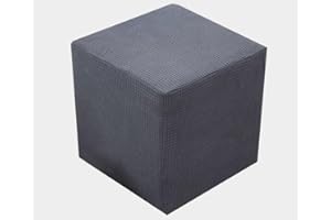 ACDLER Hockerbezug Rund/Quadratisch40x40/45x45 Ottoman Cover Ottomane Schonbezug Hocker Hussen Für Fußhocker Stretch Ottomane Abdeckung Hocker Waschbar Protector Hockerabdeckung