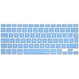 MOSISO EU/UK Keyboard Cover Compatible with MacBook Air 13 inch A1466 A1369 2010-2017&Compatible with MacBook Pro 13/15 inch (with/Without Retina Display, 2015 or Older Version), Airy Blue