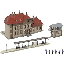 Gare Bavaroise FALLER 110135 – Maquette De Bâtiment Ferroviaire, Décoration Réaliste, Modélisme HO, Dès 14 Ans