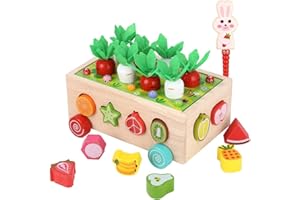 NEFLSI Holzspielzeug 3 Jahre, Lernspielzeug ab 3 Jahr Kinder Montessori Spielzeug Kinder Motorik Spielzeug Lernspielzeug Geschenk Vorschule Lernspielzeug 3 4 5 Jahre Mädchen Junge Kleinkind Geschenk