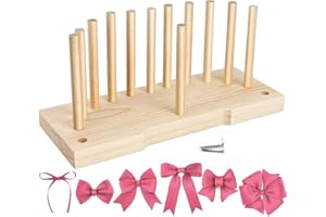 Sweo Multipurpose Bow Maker for Ribbon Wooden Bow Making Tool for Ribbon Crafts DIY Decoration for Christmas Valentine's Day Bowdabra Bow Maker