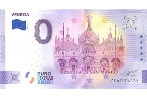 2 EURO COMMEMORATIVI Billet Touristique 0 Euro Italie · Venise · Basilique Saint-Marc · Souvenir zéro € Note Billet de Banque