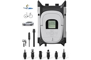 GICLE Paddle Board Pump Electric,60PSI Sup Electric Pump DC12V,Dual Stage Air and Auto-Off Inflation/Deflation for Paddle Board,Portable Boat,Car,Bicycle,Motorcycle