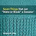 Produktbild Seven Things that can "Make or Break" a Sweater™: Techniques and Tips for Hand Knitters