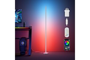 BEDEE 165cm Octagonal Corner Lights, LED Floor Lamp with Remote Control and App Control, Atmosphere with Colour Changing Music Decoration, 16 Million Dimmable Lights for Bedroom/Living Room/Restaurant/Shop