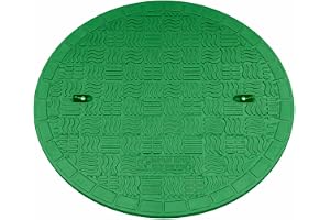 BABYLONPLAST Schachtabdeckung Plast Rund Ø DN600, Avloppsstegsrör Rörlock Cisternlock Kl. A15, Belastning upp till 1,5 t Lock