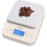 Nave Dijital Mutfak Tartısı, 6kg/0.1g LCD Ekranlı Y&uuml;ksek Hassasiyetli Gıda &Ouml;l&ccedil;eği, &Ccedil;oklu &Uuml;nite (g/oz/ml/lb), Pille &Ccedil;alışır - 