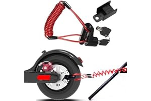 URBETTER Scooter Eléctrico Cerradura del Freno de Disco Cerradura de Seguridad, Cerradura de Alambre de Acero Antirrobo para Xiaomi Mijia M365 Ruedas de Bicicleta Armario con Cuerda de Recordatorio