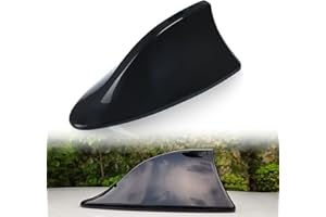 UNIHOC Antenne Voiture Requin, Antenne Requin, Améliorer Le Signal du Véhicule pour Voitures, Voiture FM/AM Base Étanche, Accessoire Voiture, Améliorer Le Signal(Noir)