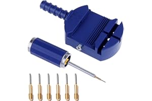 LINAERSHAO 1 Stück Uhrenarmband Armband Verbindungsstiftentferner Mit 6 Ersatznadel,Uhren Reparatur Set Einstellbar für Uhrenarmband Anpassung,Armband Uhren Kürzen Reparatur