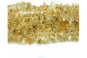 SKYBEADS Natürliche Citrin Chips Perlen Halbedelstein Chips 3-8mm zum Auffädeln Approx 80cm Strang