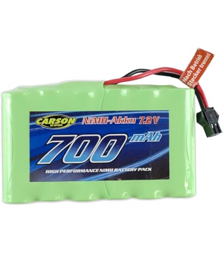 Batería Recargable Carson Ni-MH 9.6V/1500mAh Con Conector Tamiya, Para Coches Radiocontrol