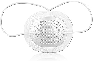 FUKAISU Protezione Oculare Post Operatoria, Benda Protettiva Traspirante in Alluminio per Adulti con Cinturino Elastico Esteso e Rivestimento in Tessuto per Dormire e Dopo l'Intervento Chirurgico