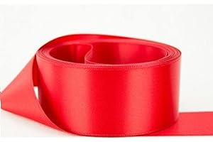GCS LONDON Ribbon - 38mm Wide Satin (Red) - 5 Meters