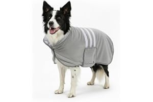 FurDreams Dog Drying Coat – Super Absorbent Microfiber Robe for Quick Results – Soft, Cozy Jacket with Secure Fit – Lightweight, Durable Towel for Home, Grooming & Travel – Size XXL