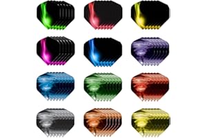 Zsail Dart Flights 6 Sets 60 Pcs Langlebiges PET und Ersatz Federschwanz Wing. Perfektes Zubehör Ausrüstungszubehör für Dart Spiele