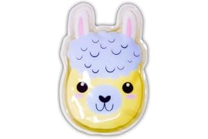 DYNAMIK PRODUCTS Cold Compress for Kids, Reusable Kids Ice Pack - Fever & Pain Relief - Instant First Aid Soother for Bumps, Bruises, Injury, Boo boos - Hot or Cool Gel Pads for Your Toddler, Infant, Baby (Llama)