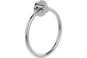 Villeroy & Boch ELEMENTS Porte-serviettes mural rond en zinc chromé 164 x 32 x 185 mm