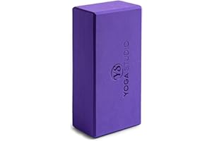 Yoga Studio Yoga Block High Density EVA Foam Gym Exercise Brick - Anti Slip, Bevelled Edges, Lightweight and Travel Friendly, Pilates Practice