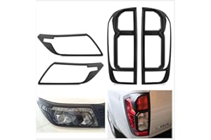 ‎TUNEZ TUNEZ® Headlight and Tail Light Protector for Navara NP300 D23 2015-2019 Lid Cover Rear Light Cover