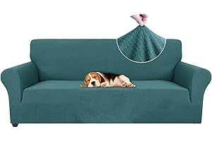 Ystyle Copridivano 3 Posti con Braccioli, Elasticizzato Copri Divano Antigraffio Gatto Cani, Universale Moderno Fodere Copridivani, Elastico Copripoltrona Antimacchia Antiscivolo, Turchese