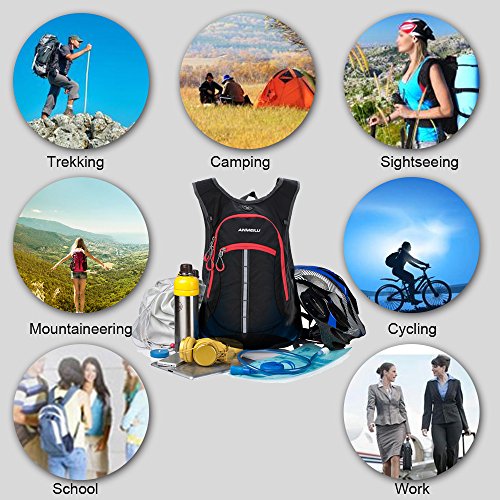 Lixada Wasserabweisend Schulter Fahrrad Rucksack für Mountain Radreisen Wandern Camping Wassertasche - 8