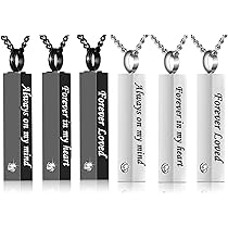 Weikui Elephant Memorial Urn Necklace - July Birthstone Cremation Ash Pendant Stainless Steel