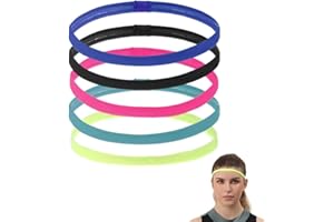 Clyhon Sportowa opaska na czoło, cienka, dla dzieci, elastyczna, antypoślizgowa, sportowa opaska na włosy, silikonowa, dla dzieci, kobiet, dziewcząt