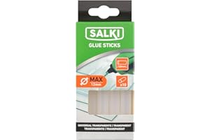 SALKI Przezroczyste uniwersalne pręty ogonowe (MAX) - Małe pudełko - Szybkie suszenie - Wyłączne zastosowanie z pistoletami na ogon topliwy - Nadaje się do umieszczania gniazd, mocowania kabli,