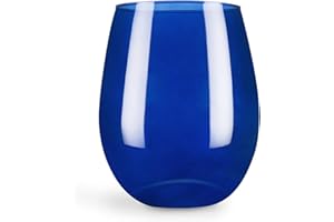 Excelsa Lot de 6 verres, verre, bleu cobalt