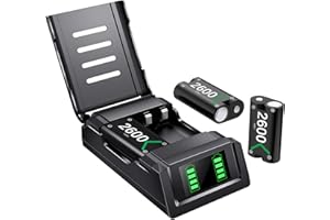 DR.VIVA Zestaw Baterii do Konsoli Xbox One Series X S, Stacja ładująca Kontrolera Stacja ładująca z Akumulatorami 3x2600 mAh Zestawy Akcesoriów do Kontrolera Xbox One/Xbox One S/One X/Elite/Xbox Series X S