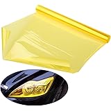 Foxnovo Tönungsfolie für Auto-Nebelscheinwerfer, 30 x 120 cm, wasserfest, Farbton Hellgelb