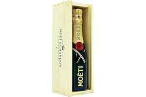 Moët & Chandon Brut 20cl Miniature Champagne in a Wooden Box - Mini Moet