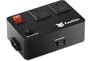 FoxAlien Modulo relè Interruttore relè per macchine fresatrici CNC, fresatrici e collettore di polvere Collegamento(Spina EU)