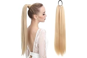 AGOGUE Treska, warkocz, przedłużenie włosów, warkocz, prawdziwe włosy, do codziennego użytku i na specjalne okazje (khaki)