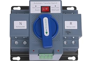 LGODDYS Power Automatischer Transferschalter 2P 63A AC 220V Home Dual Power Automatischer Übertragungsschalter Notstrom Umschalter Lastumschalter Doppeltransferschalter Leistungsschalter